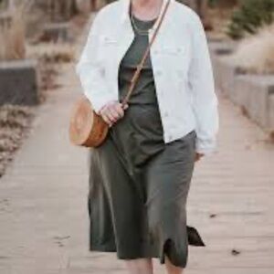 Woolx Cassie Merino Wool Sleeveless Midi Travel Dress XS DEEP FERN COLOR
